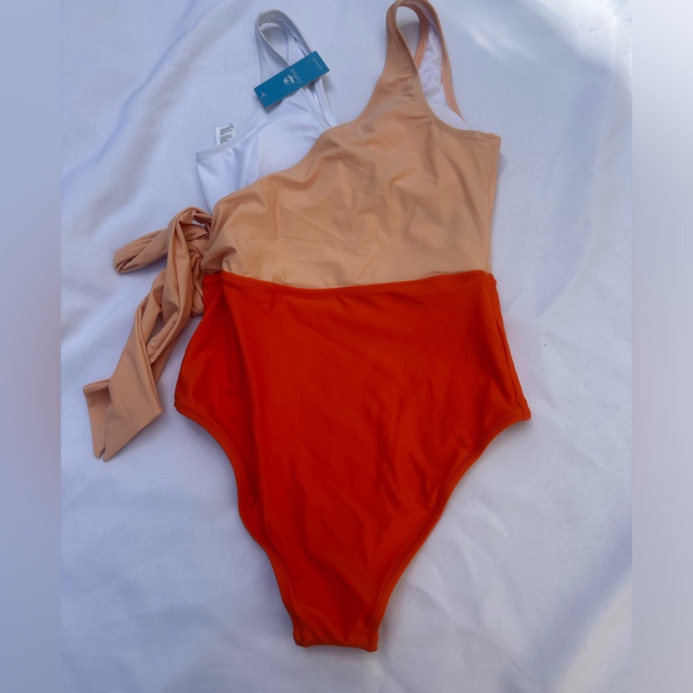Cupshe color block tie one piece swimsuit size small - Picture 4 of 4